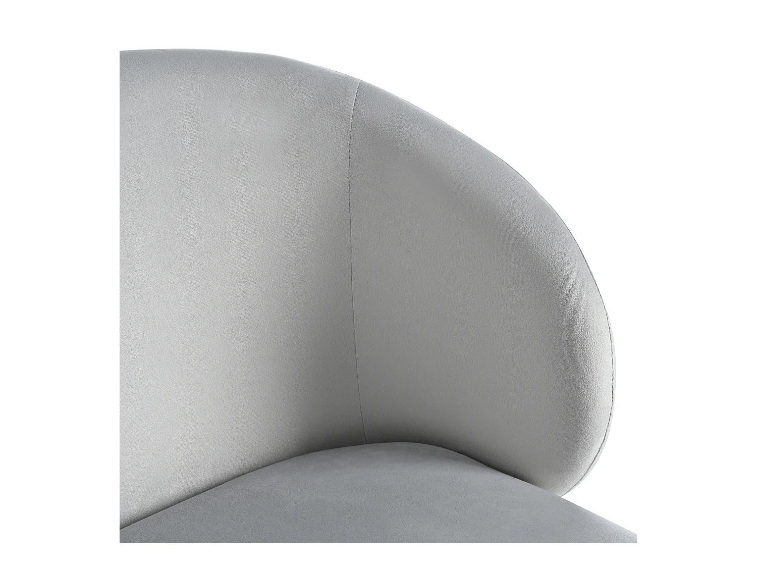 Lot de 2 chaises de salle à manger - tissu velours gris - chaise avec accoudoirs et pieds en métal doré