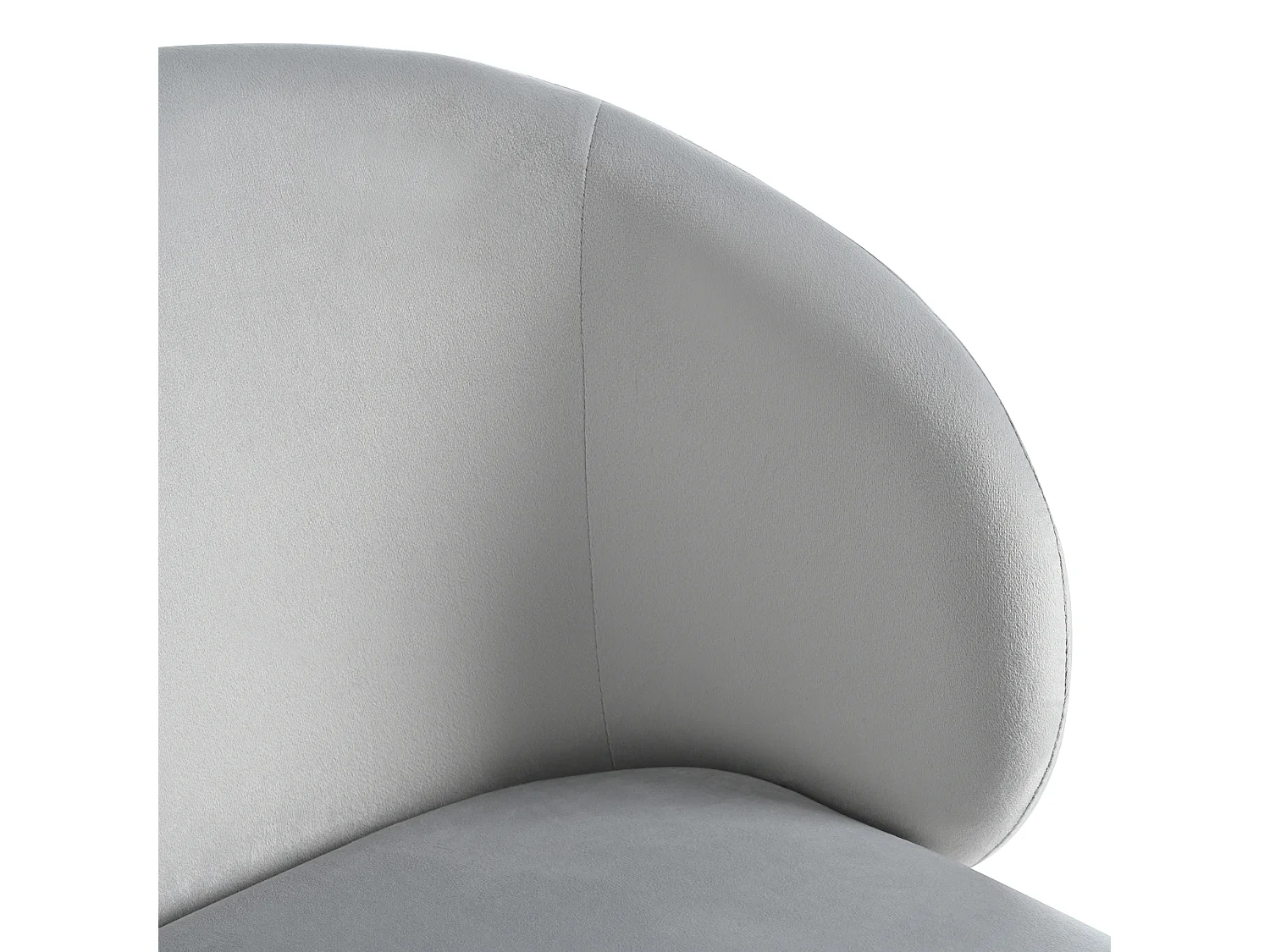 Lot de 2 chaises de salle à manger - tissu velours gris - chaise avec accoudoirs et pieds en métal doré