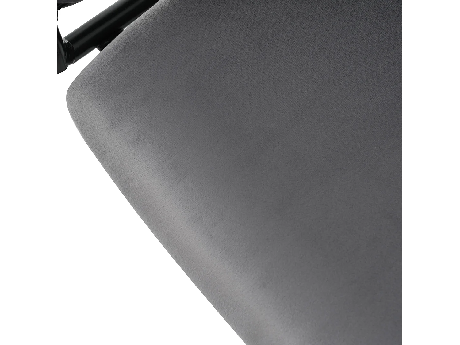 Lot de 4 chaises de salle à manger pivotantes - velours gris - avec dossier rembourré et pieds en métal