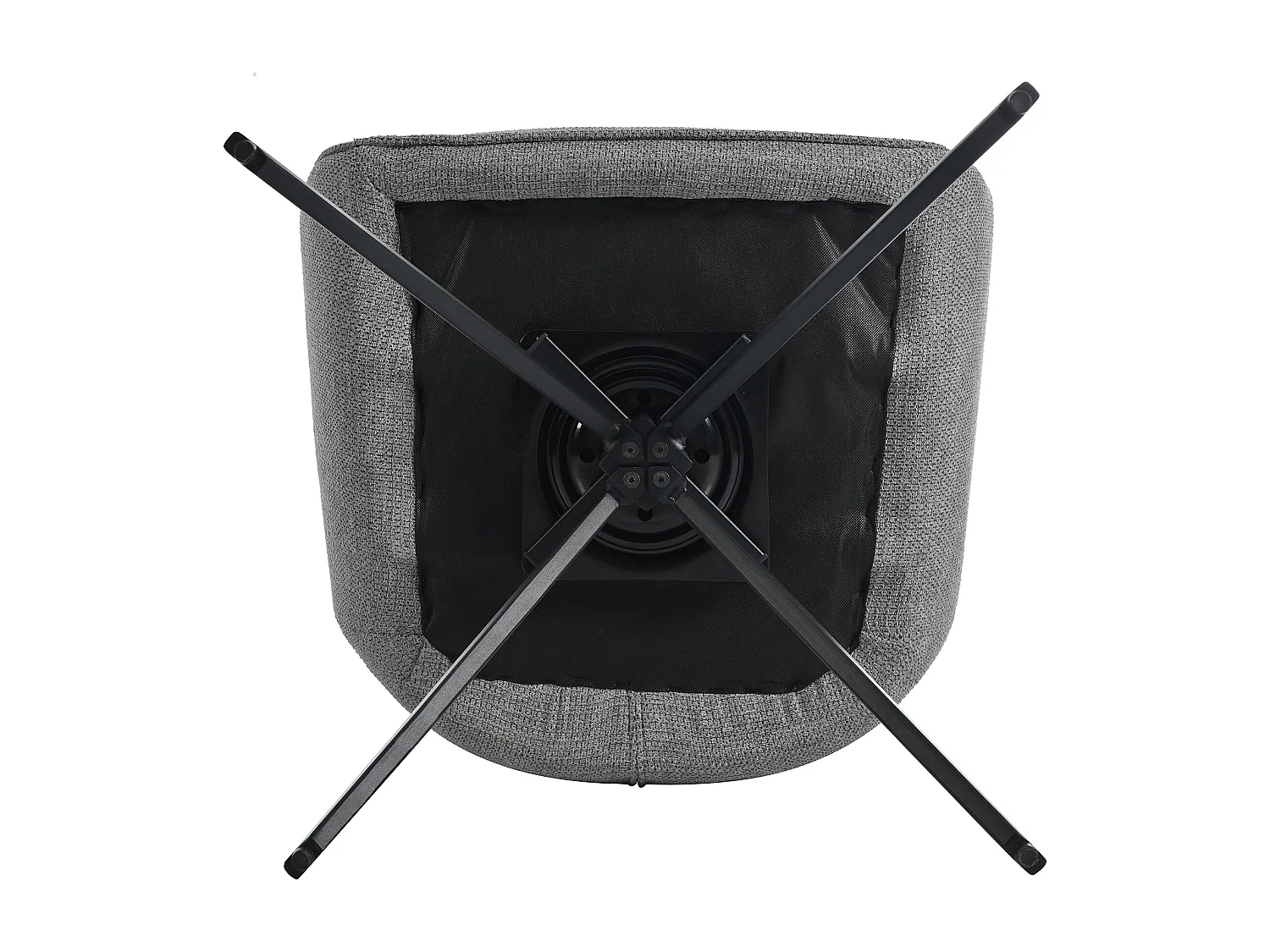 Lot de 2 chaises de salle à manger - Chaise pivotante avec dossier et accoudoirs - similicuir et tissu gris