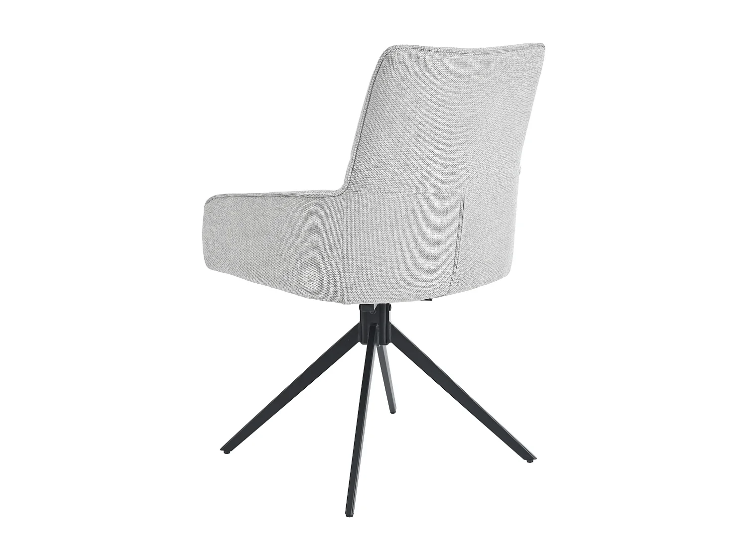 Juego de 2 sillas de comedor - Tela de lino gris - Silla giratoria con respaldo y reposabrazos