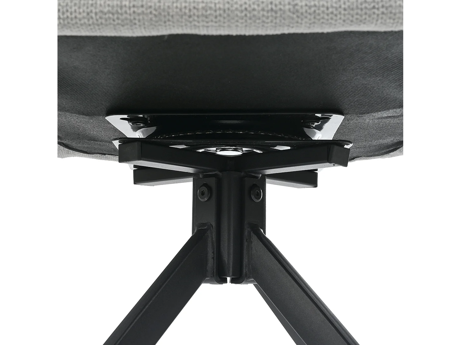 Juego de 2 sillas de comedor - Tela de lino gris - Silla giratoria con respaldo y reposabrazos