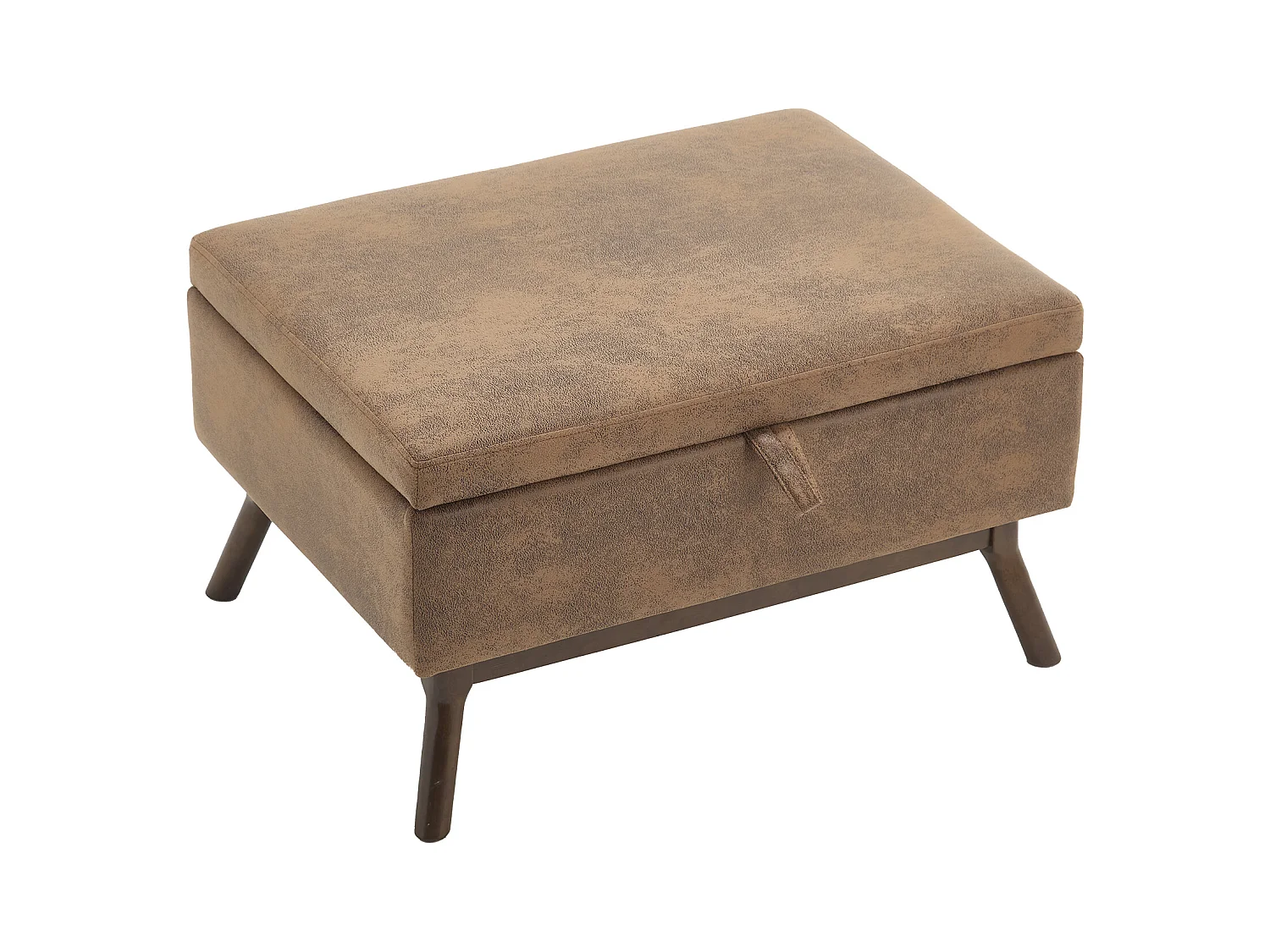 Chaise carrée - Chaise avec rangement - pour salon, entrée et salle familiale - marron