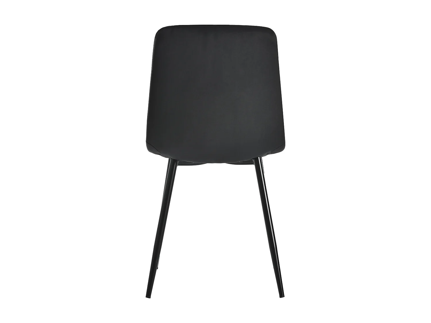 Set di 4 sedie da pranzo - sedia da pranzo in velluto nero - con gambe e schienale in metallo