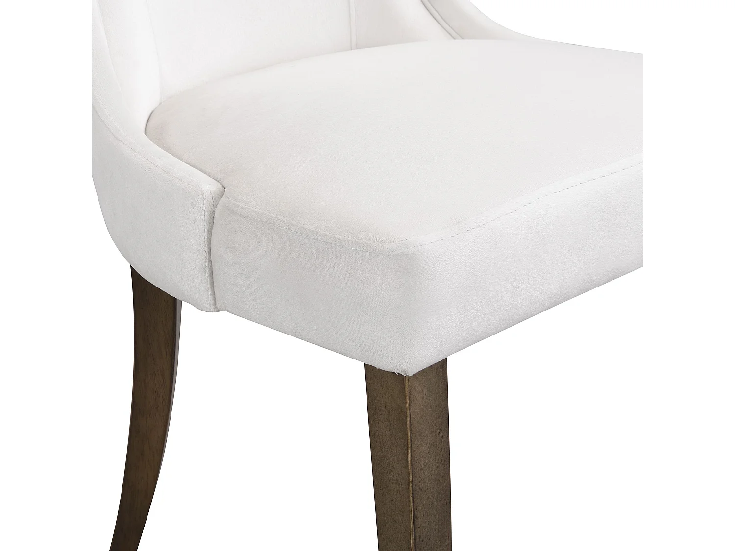 Lot de 2 chaises de salle à manger - Chaises avec pieds réglables en bois massif - velours beige