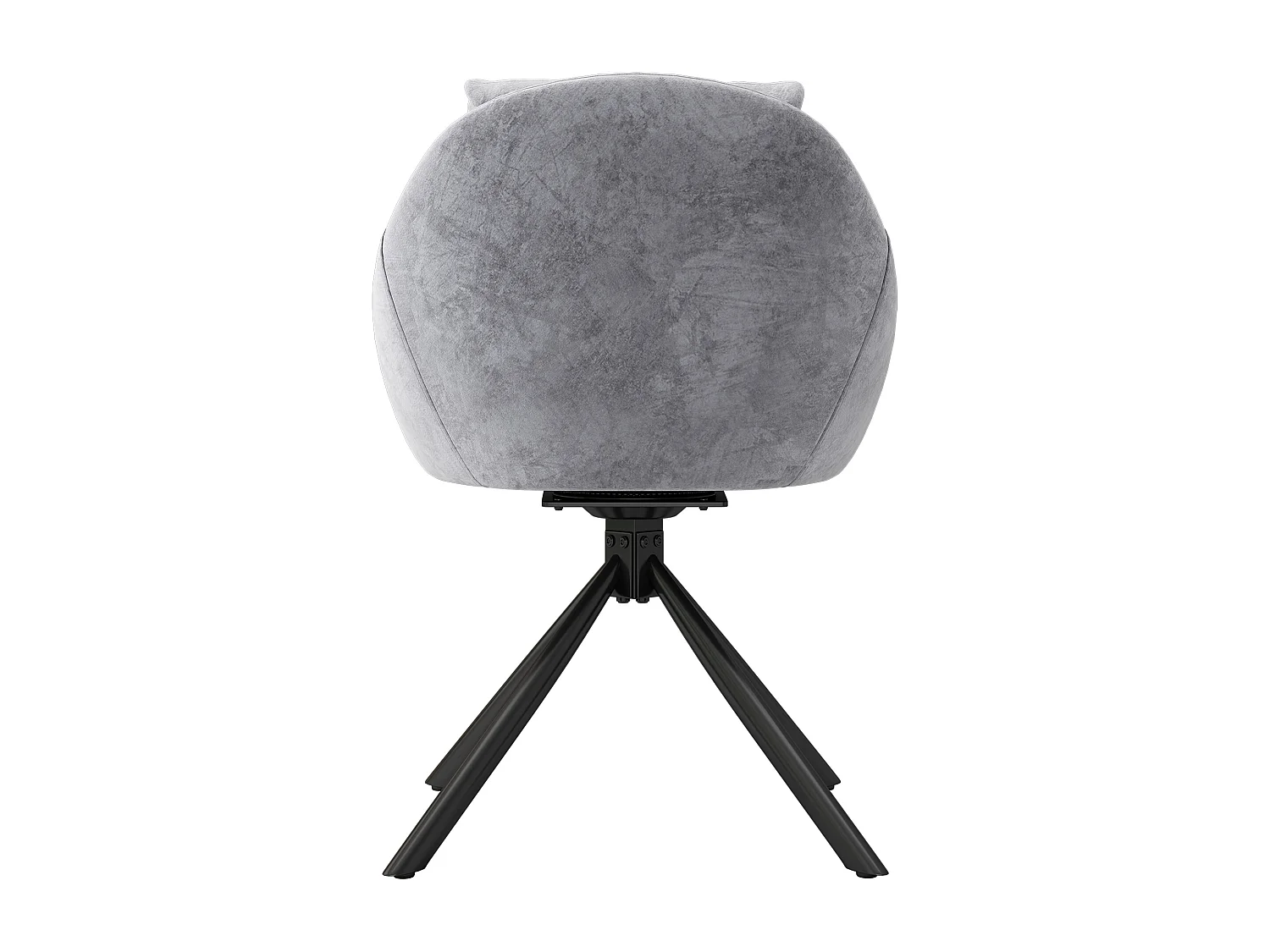 Juego de 2 sillas de comedor - tela de terciopelo gris - con respaldo acolchado y función giratoria