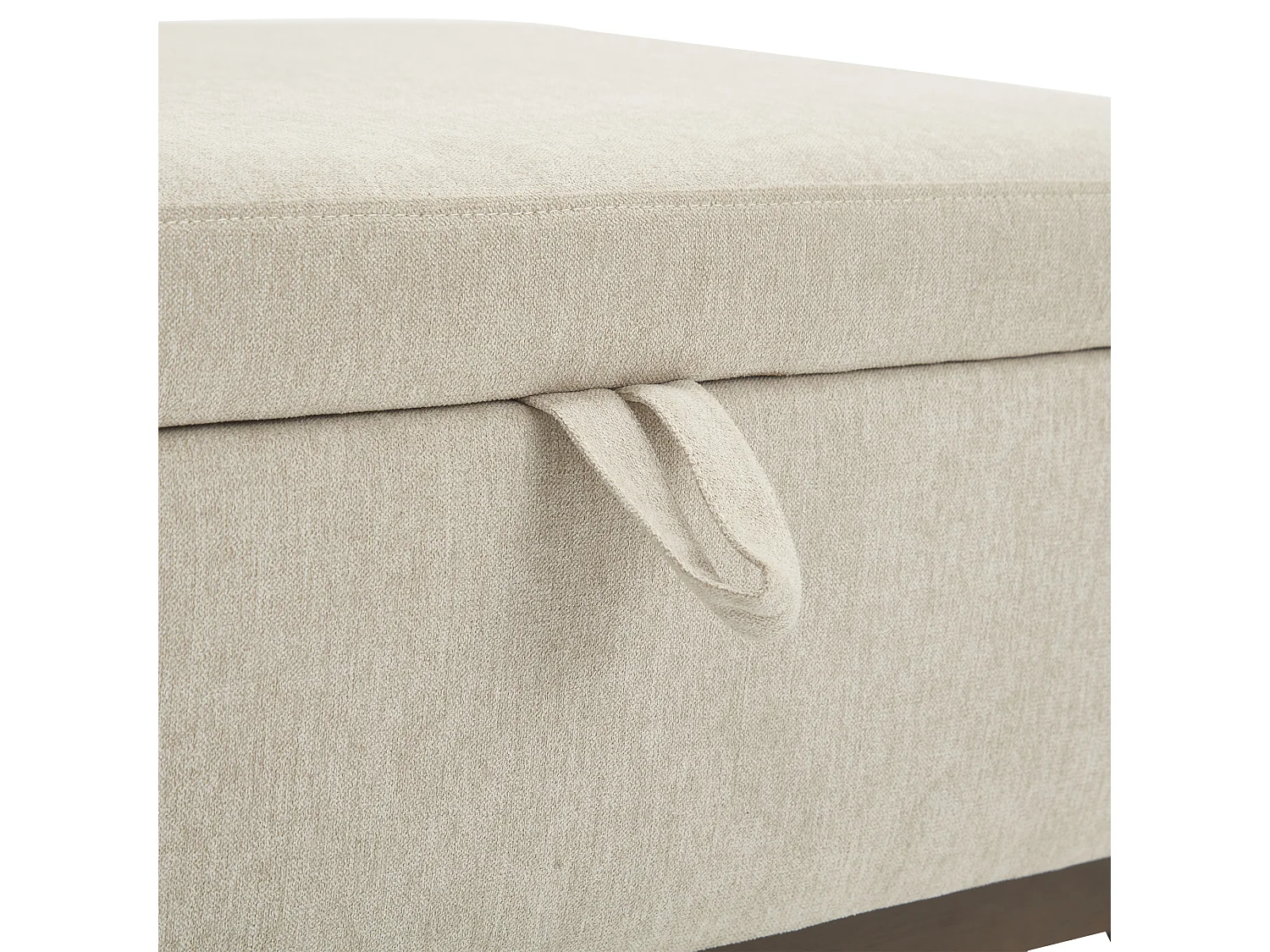 Chaise carrée - Chaise avec rangement - pour salon, entrée et salle familiale - lin blanc