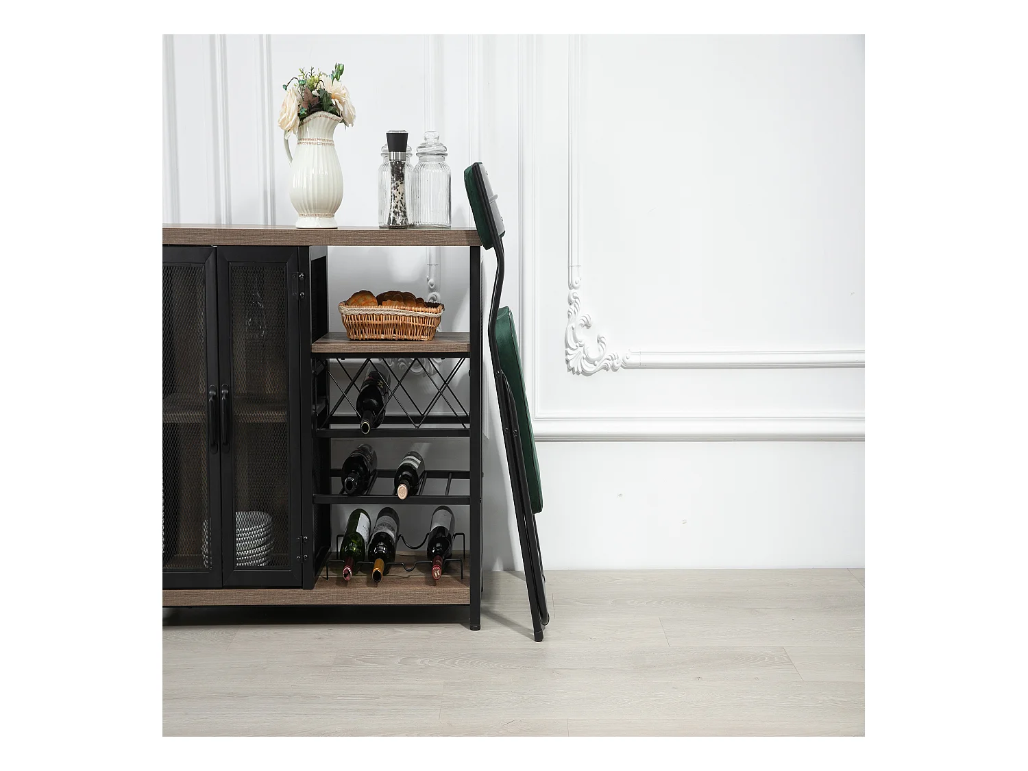 Lot de 2 chaises de salle à manger - Chaise pliante avec dossier - velours vert