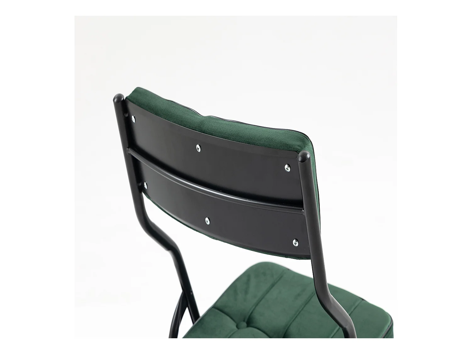 Lot de 2 chaises de salle à manger - Chaise pliante avec dossier - velours vert