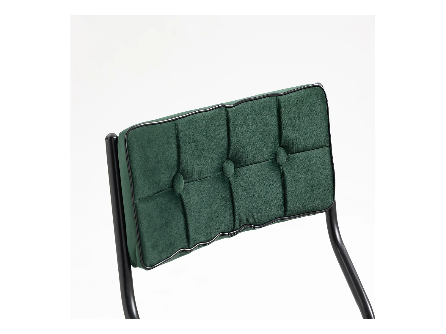 Lot de 2 chaises de salle à manger - Chaise pliante avec dossier - velours vert