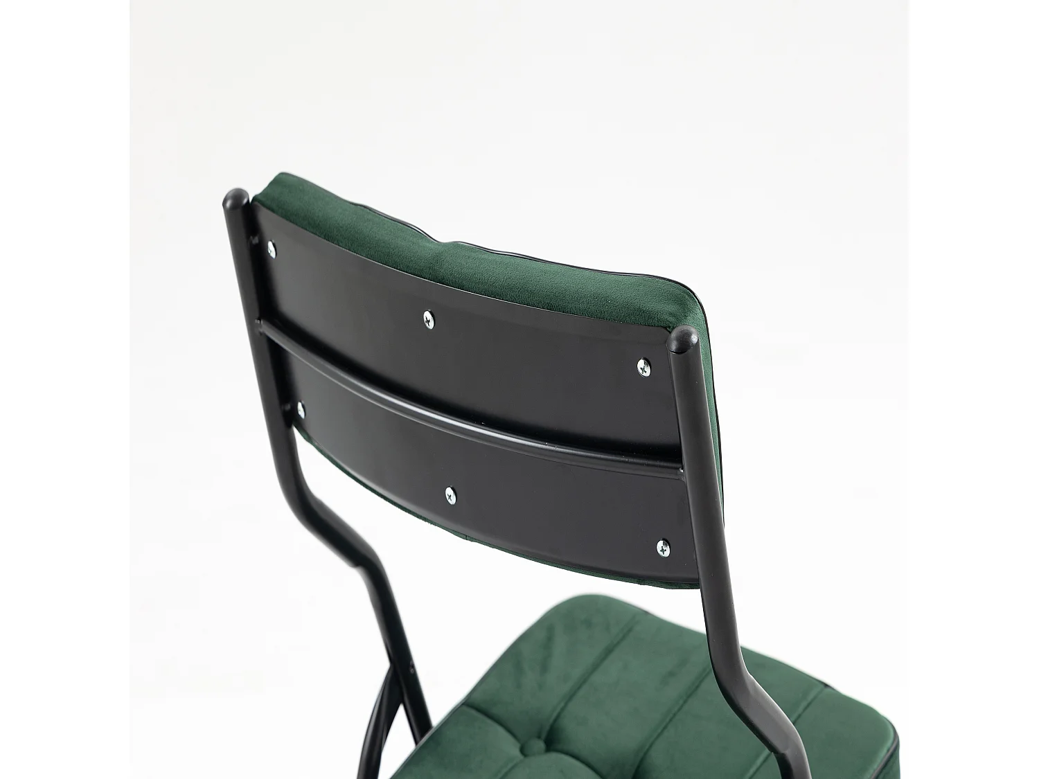 2er Set Esszimmerstühle - Klappstuhl mit Rückenlehne - grüner Samt