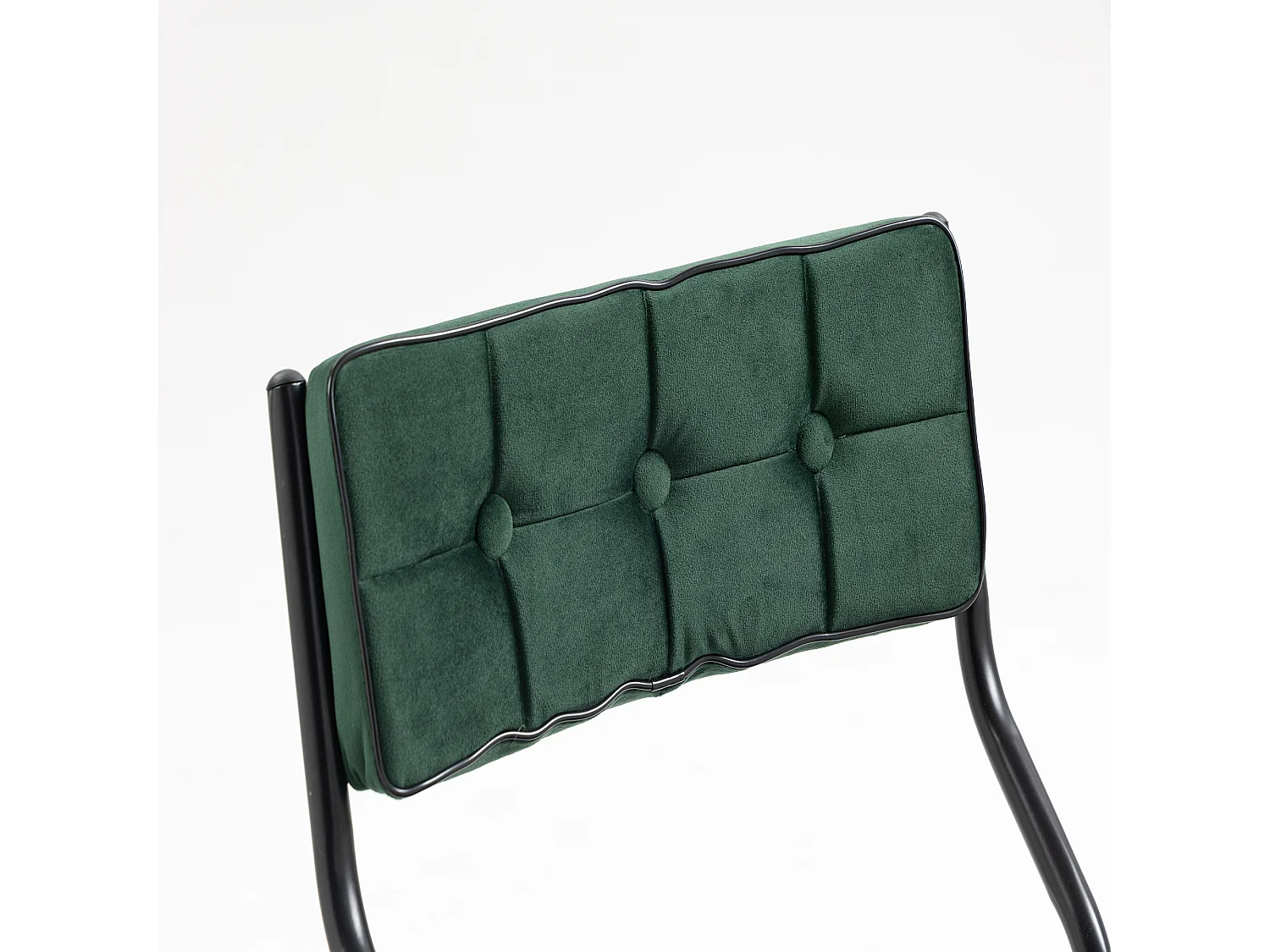 2er Set Esszimmerstühle - Klappstuhl mit Rückenlehne - grüner Samt