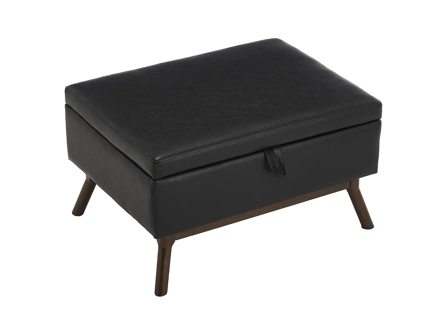 Chaise carrée - Chaise avec rangement - pour salon, entrée et salle familiale - noir