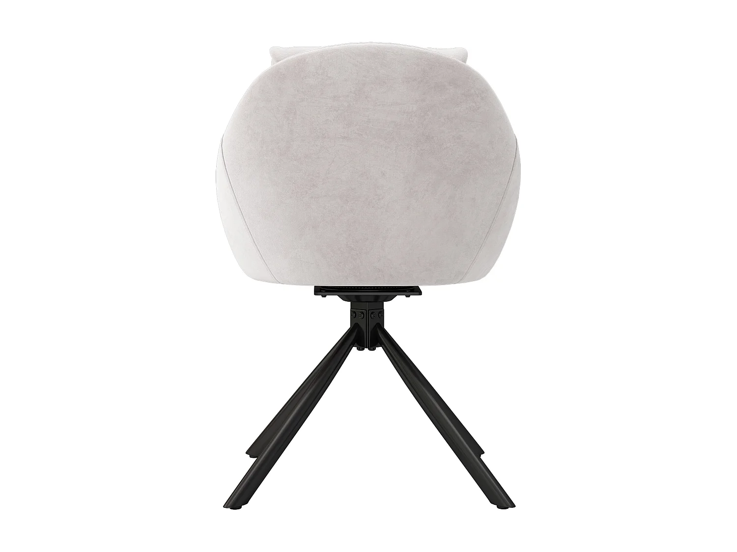 Lot de 4 chaises de salle à manger - avec dossier rembourré et fonction pivotante - velours beige