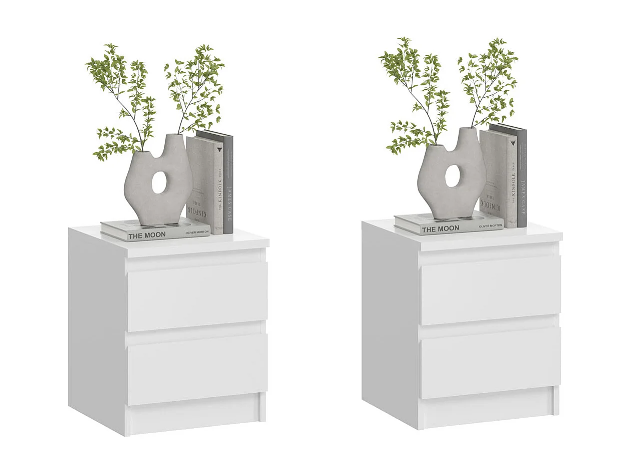 NACHTKONSOLE City weiß / 40 / 34 / 48cm (2er-Set)