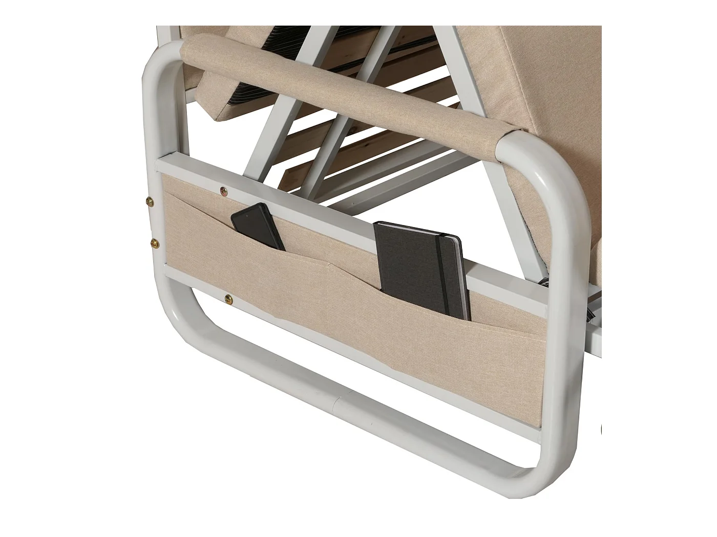 Schlafsofa MCW-M83, Stoff/Textil beige