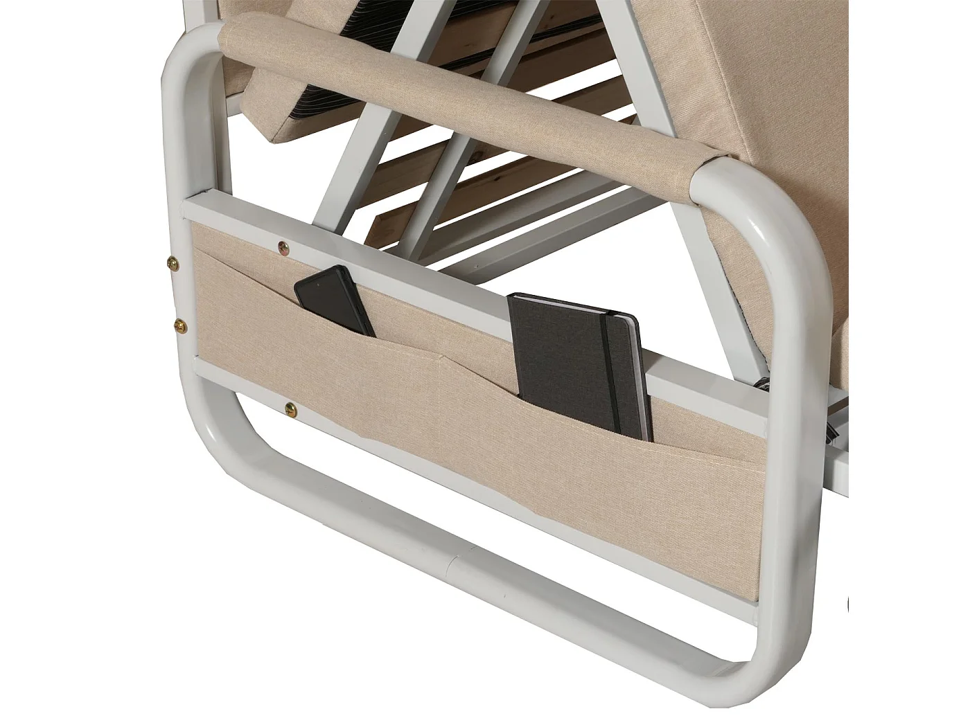 Schlafsofa MCW-M83, Stoff/Textil beige