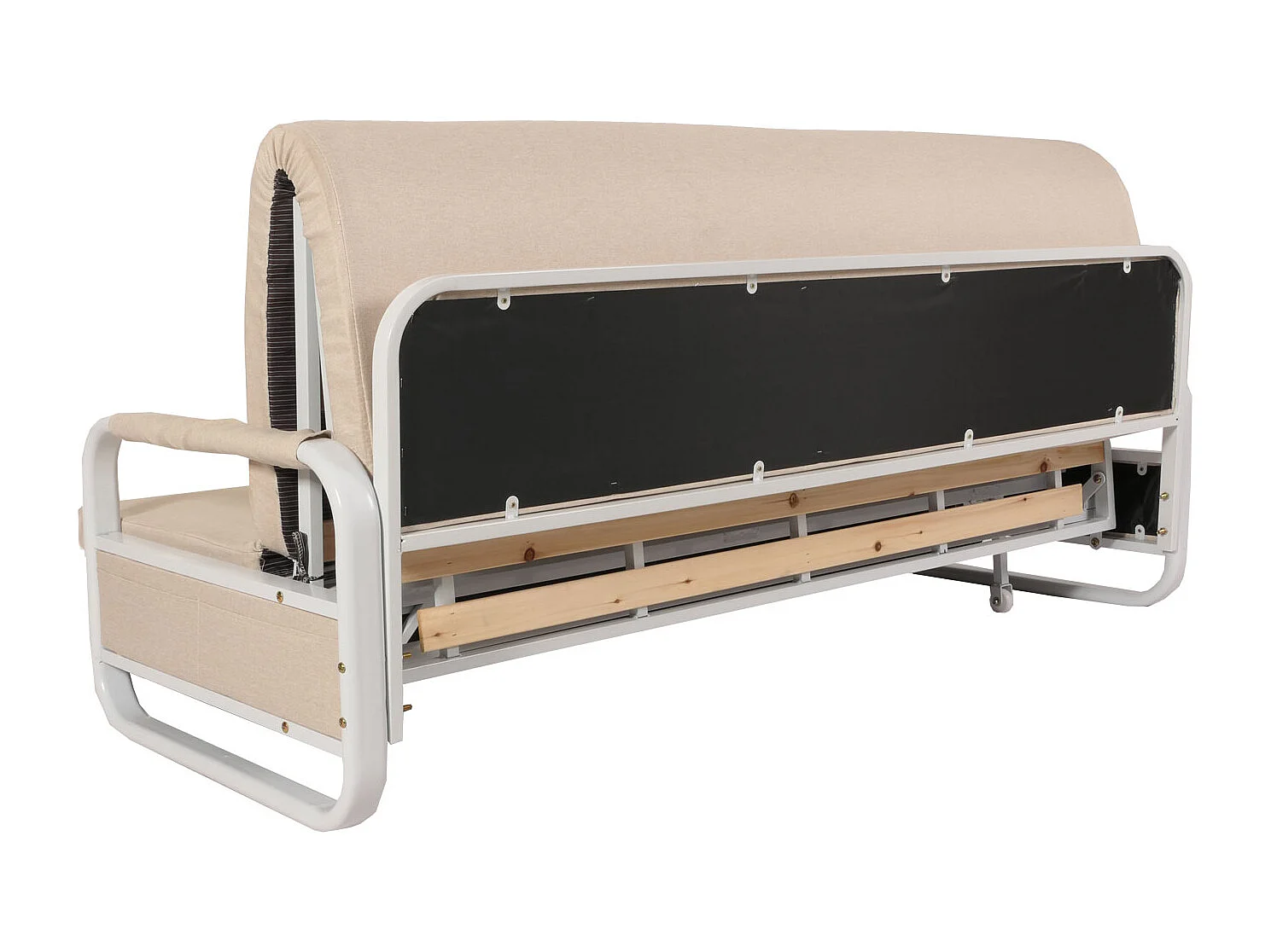 Schlafsofa MCW-M83, Stoff/Textil beige