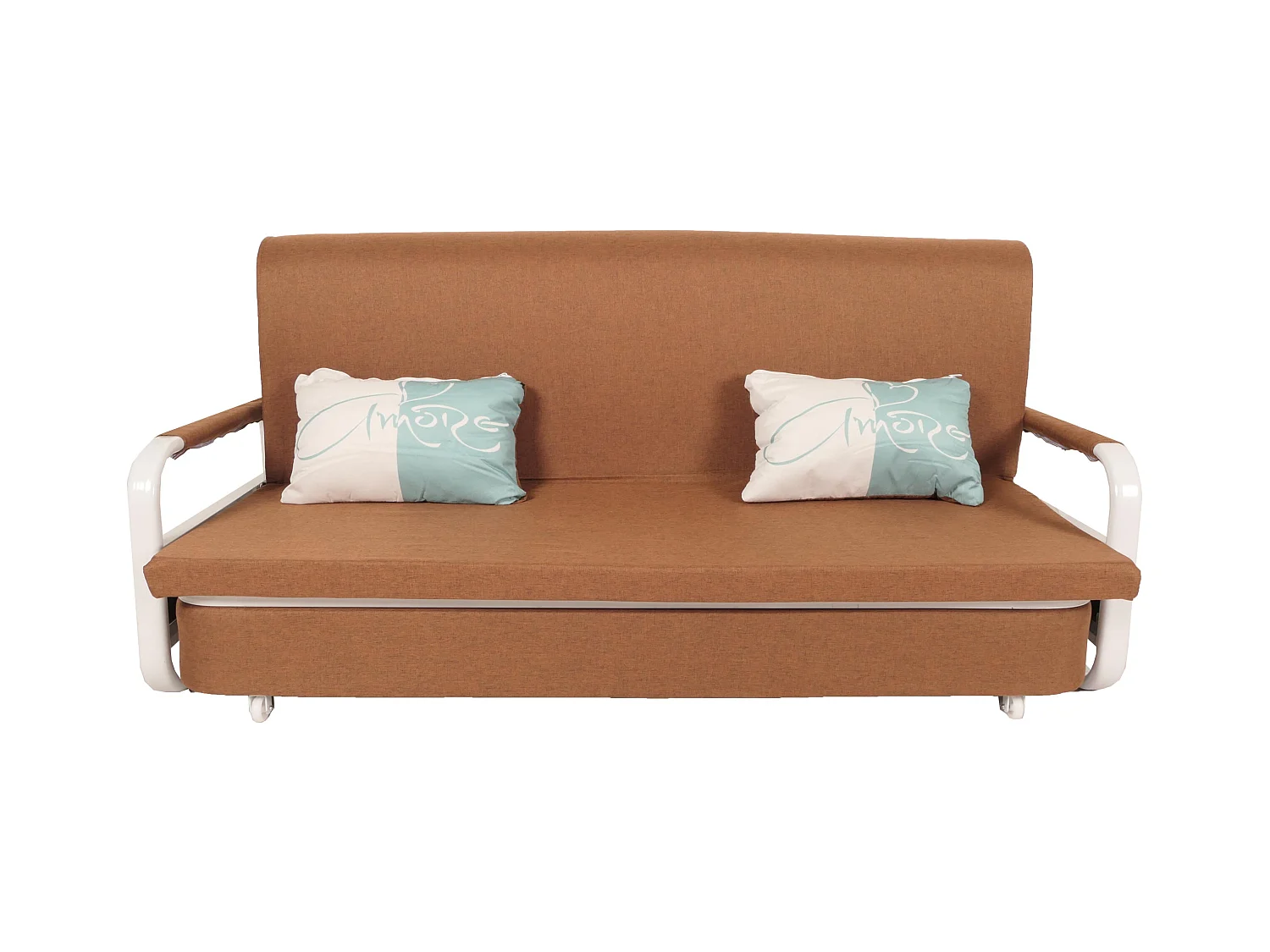 Schlafsofa MCW-M83, Stoff/Textil braun