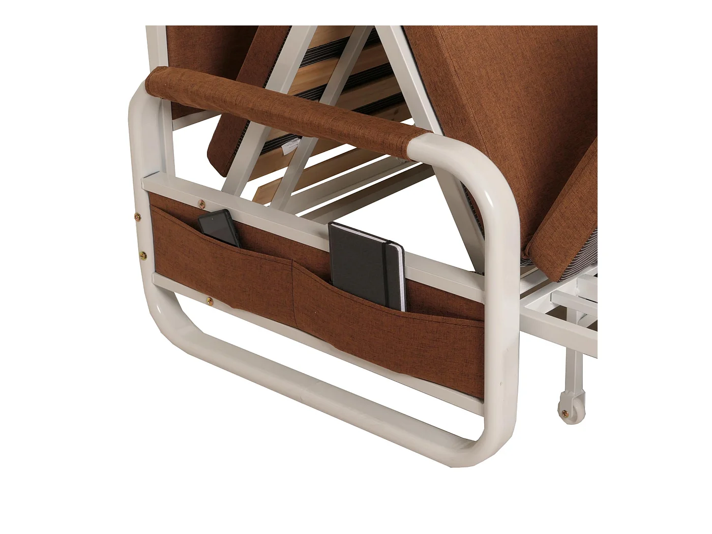 Schlafsofa MCW-M83, Stoff/Textil braun