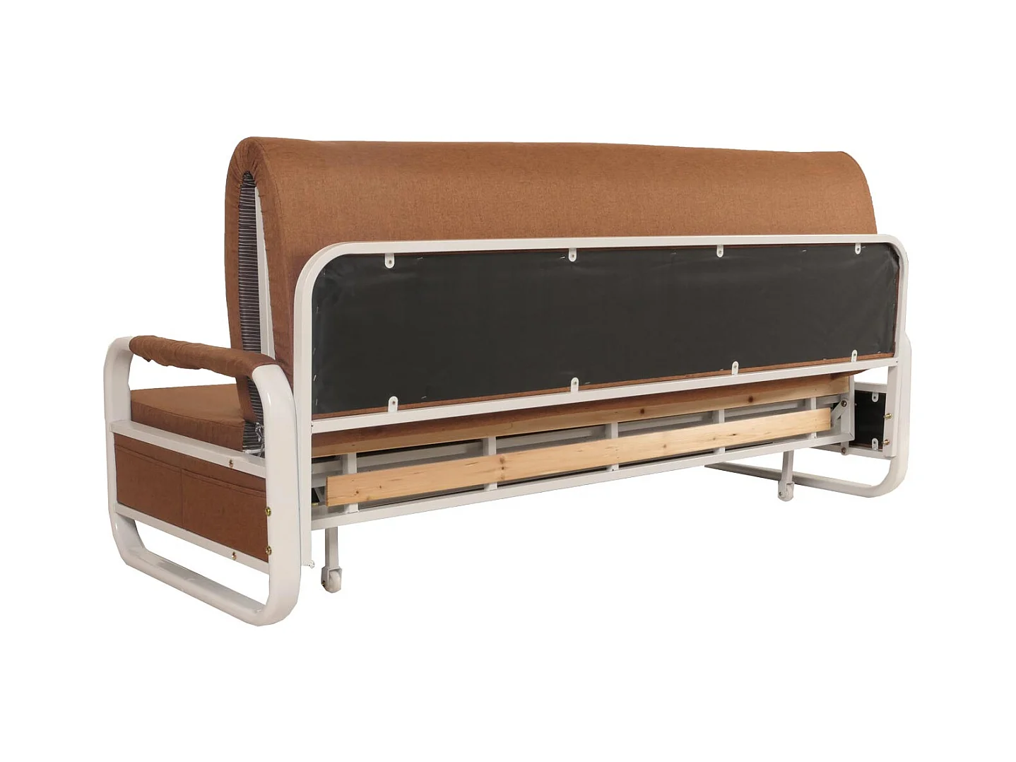 Schlafsofa MCW-M83, Stoff/Textil braun