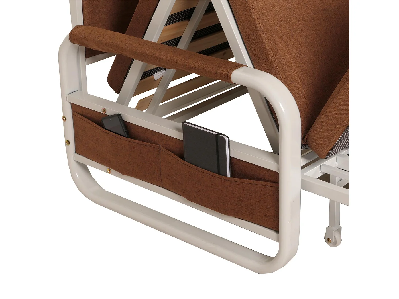 Schlafsofa MCW-M83, Stoff/Textil braun