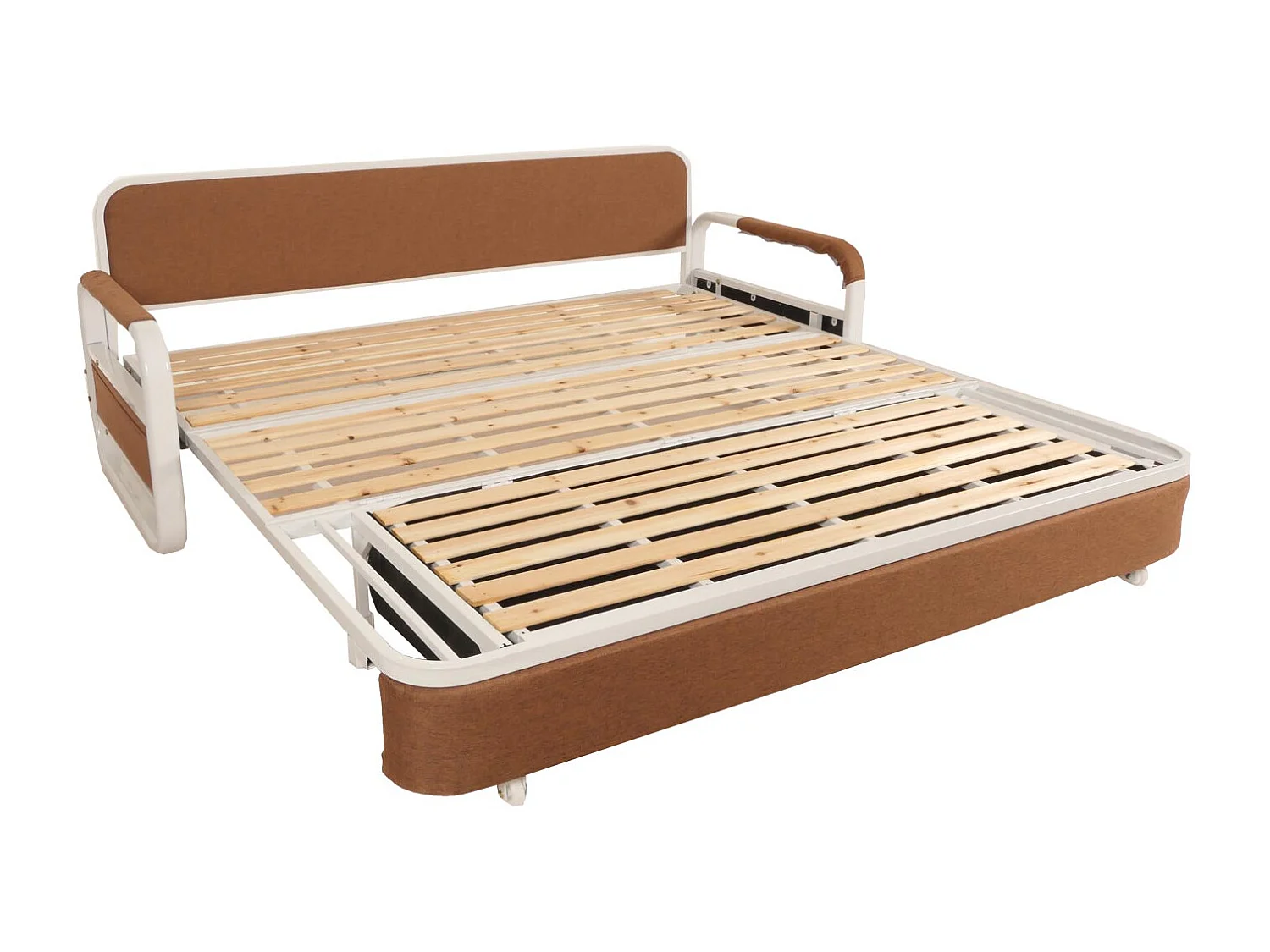 Schlafsofa MCW-M83, Stoff/Textil braun