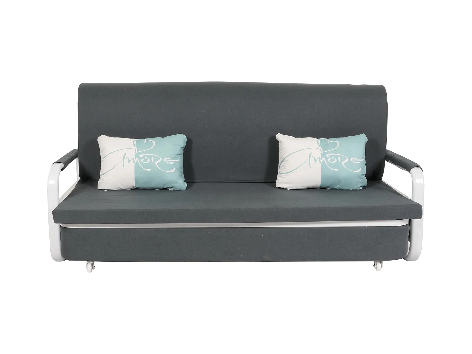 Schlafsofa MCW-M83, Stoff/Textil dunkelgrau