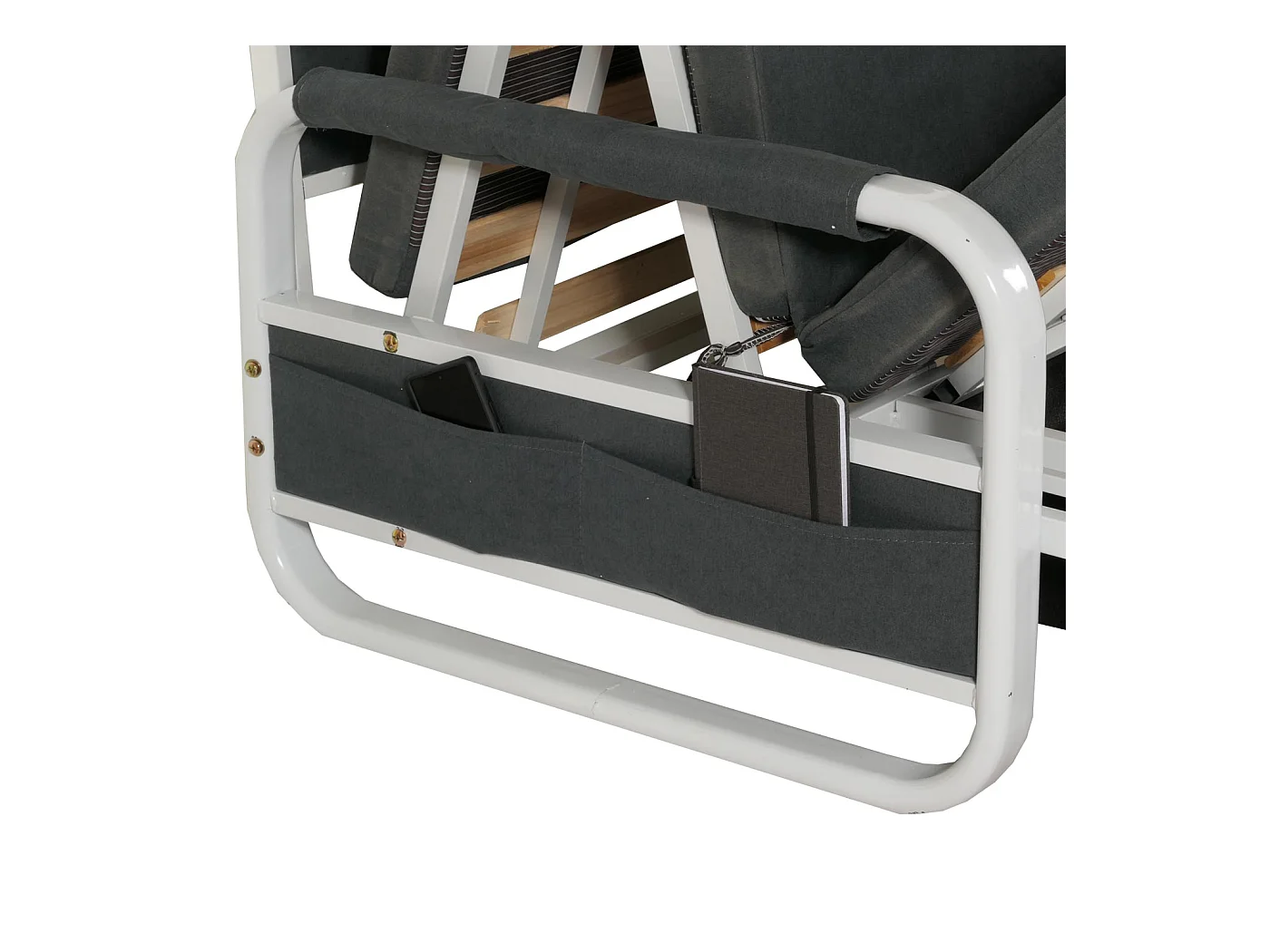 Schlafsofa MCW-M83, Stoff/Textil dunkelgrau