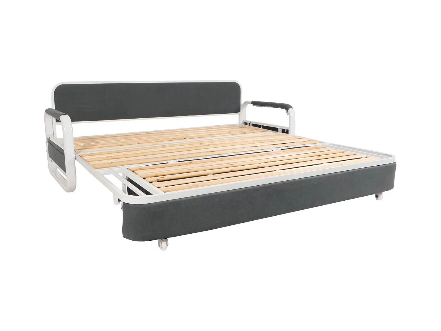 Schlafsofa MCW-M83, Stoff/Textil dunkelgrau