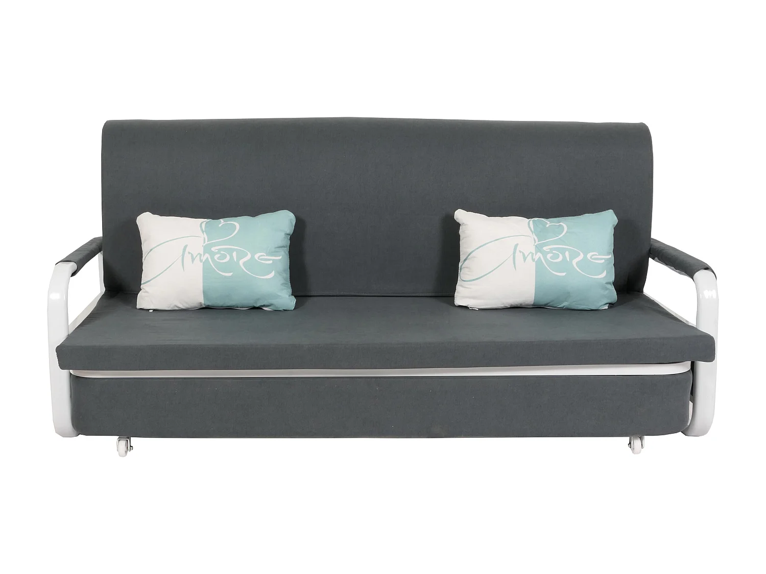 Schlafsofa MCW-M83, Stoff/Textil dunkelgrau