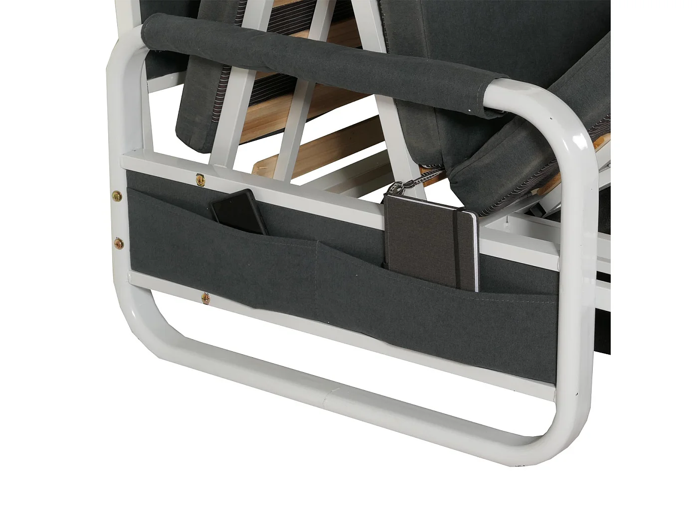 Schlafsofa MCW-M83, Stoff/Textil dunkelgrau