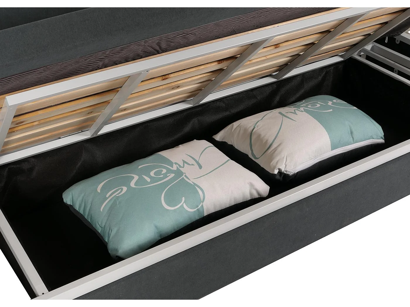 Schlafsofa MCW-M83, Stoff/Textil dunkelgrau