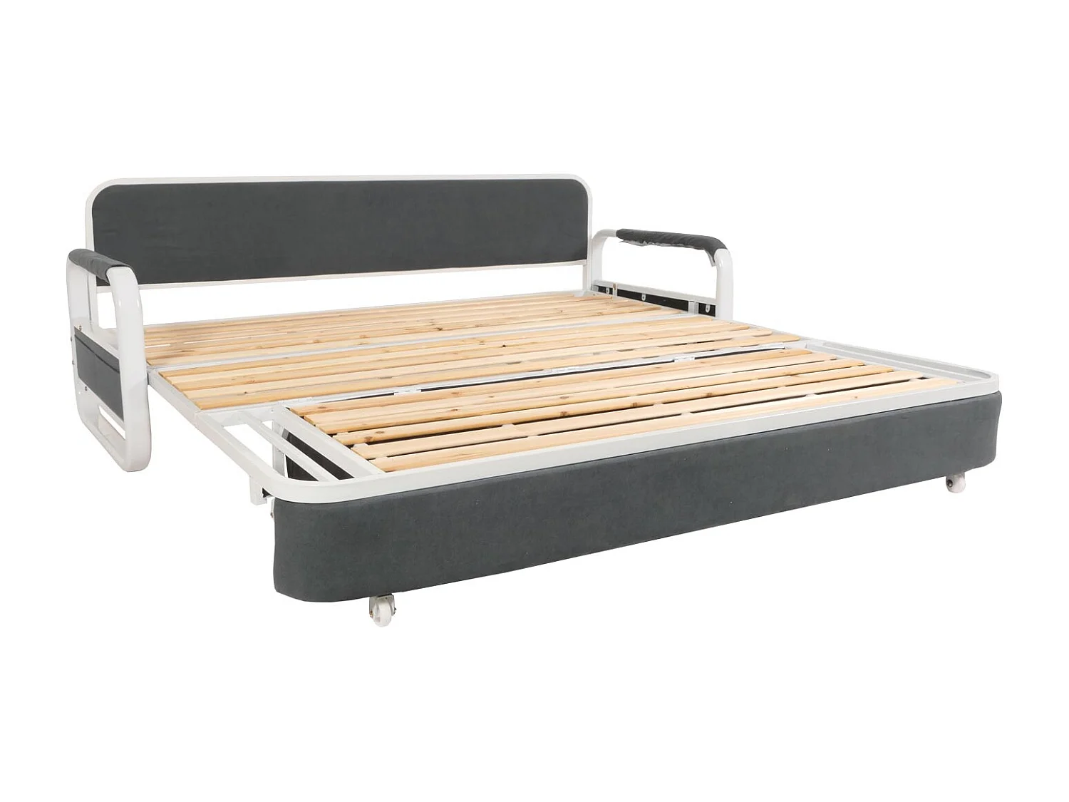 Schlafsofa MCW-M83, Stoff/Textil dunkelgrau