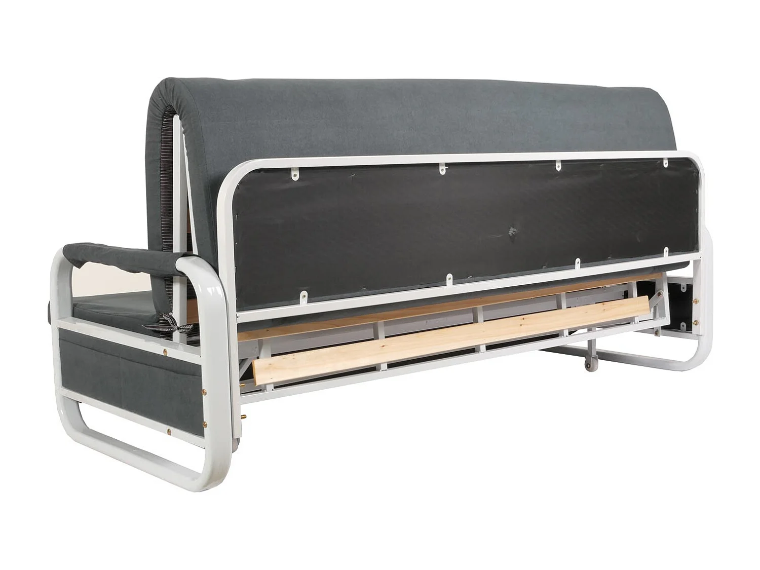 Schlafsofa MCW-M83, Stoff/Textil dunkelgrau