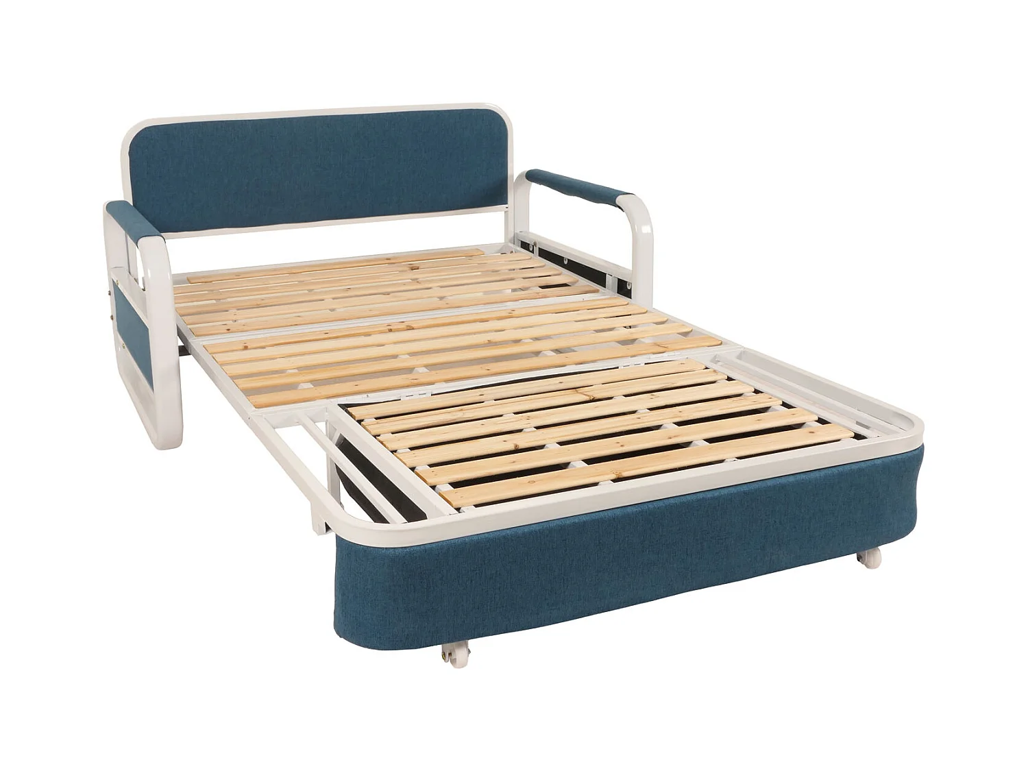 Schlafsofa MCW-M83, Stoff/Textil dunkelblau