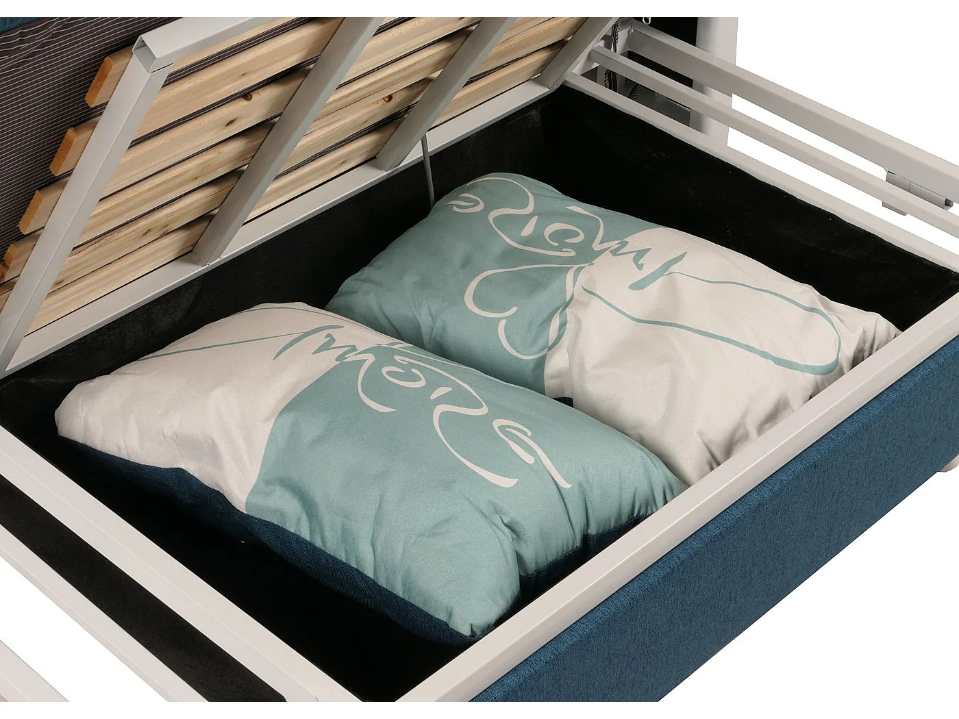 Schlafsofa MCW-M83, Stoff/Textil dunkelblau