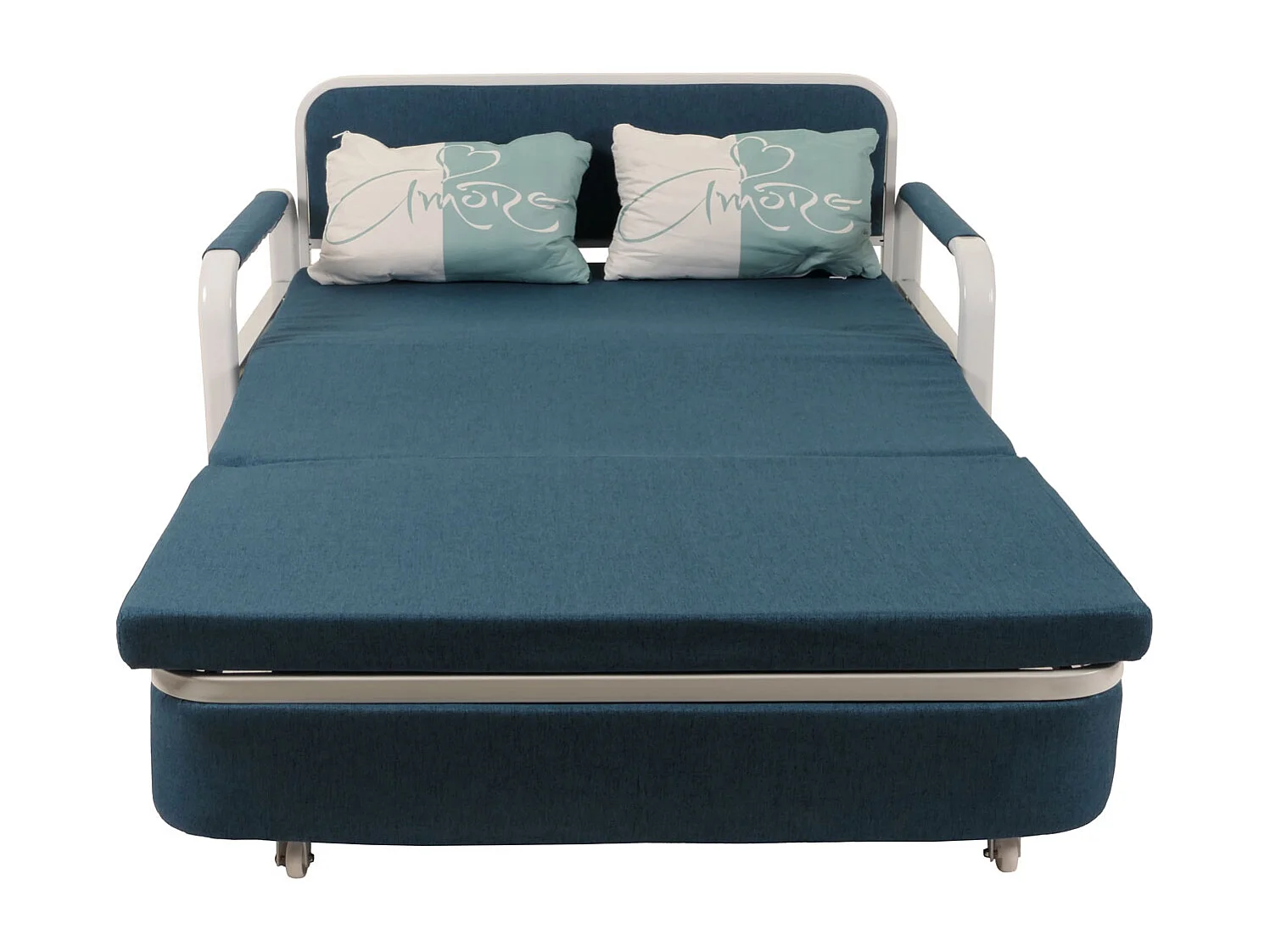 Schlafsofa MCW-M83, Stoff/Textil dunkelblau