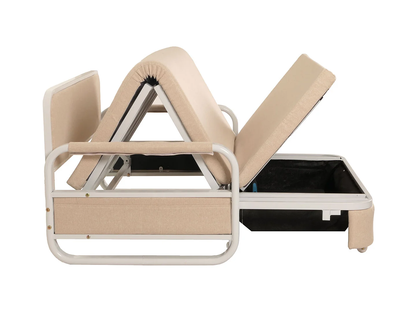 Schlafsofa MCW-M83, Stoff/Textil beige