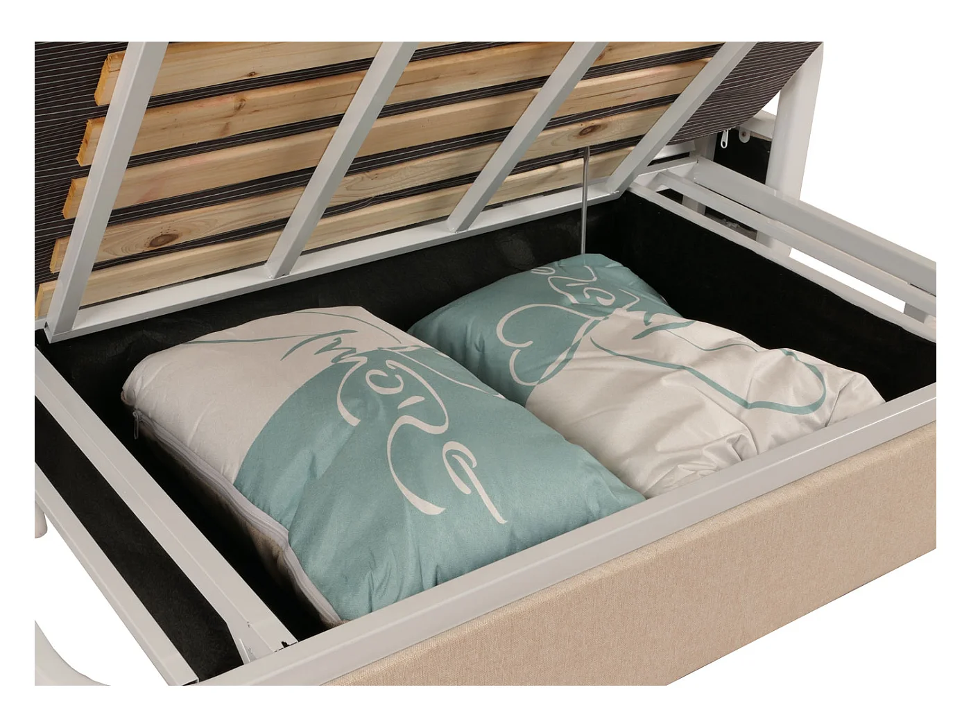 Schlafsofa MCW-M83, Stoff/Textil beige