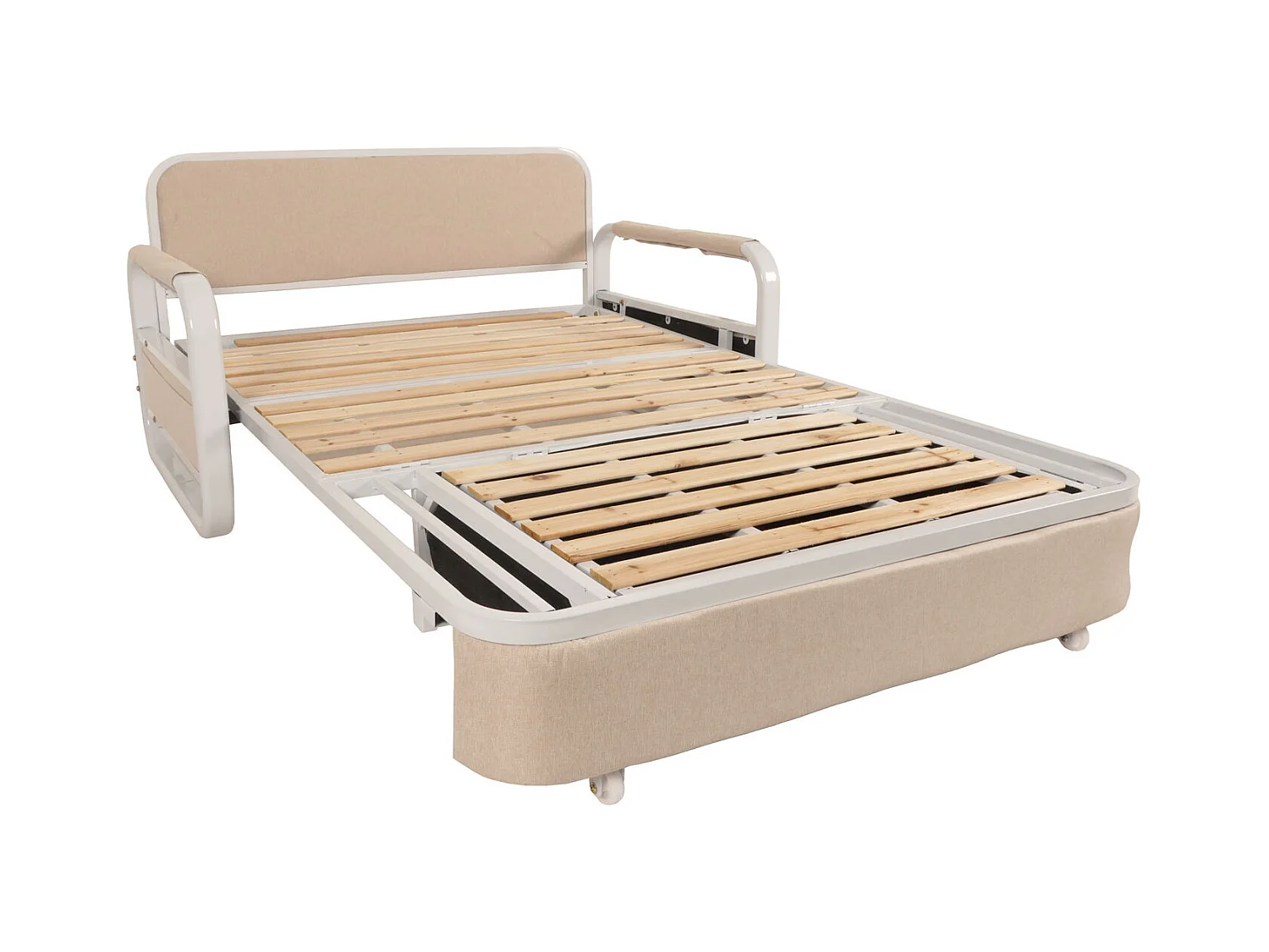 Schlafsofa MCW-M83, Stoff/Textil beige