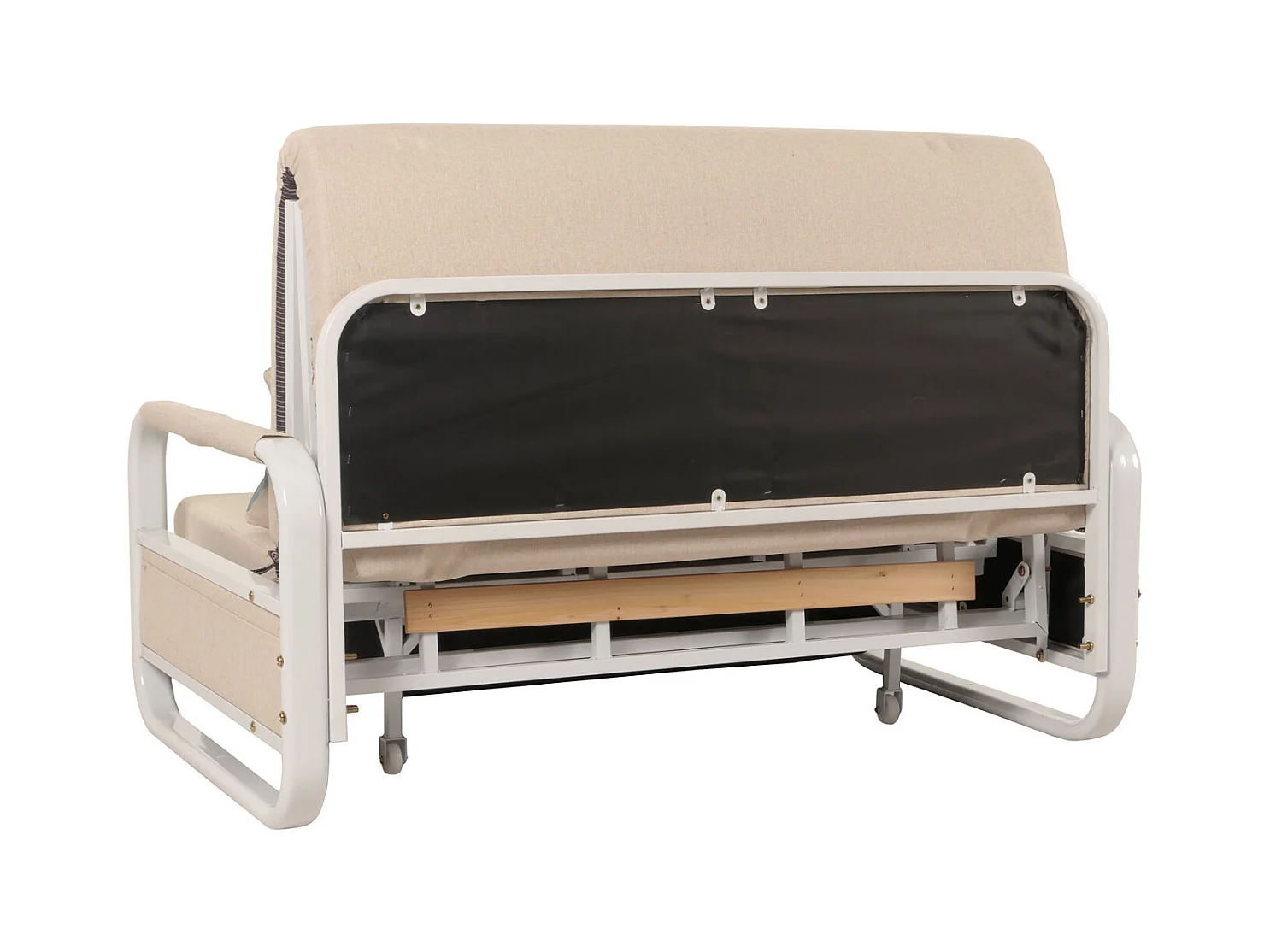 Schlafsofa MCW-M83, Stoff/Textil beige