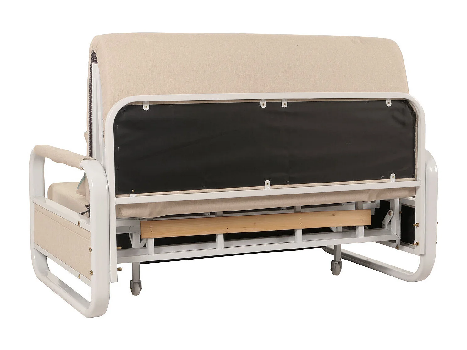 Schlafsofa MCW-M83, Stoff/Textil beige