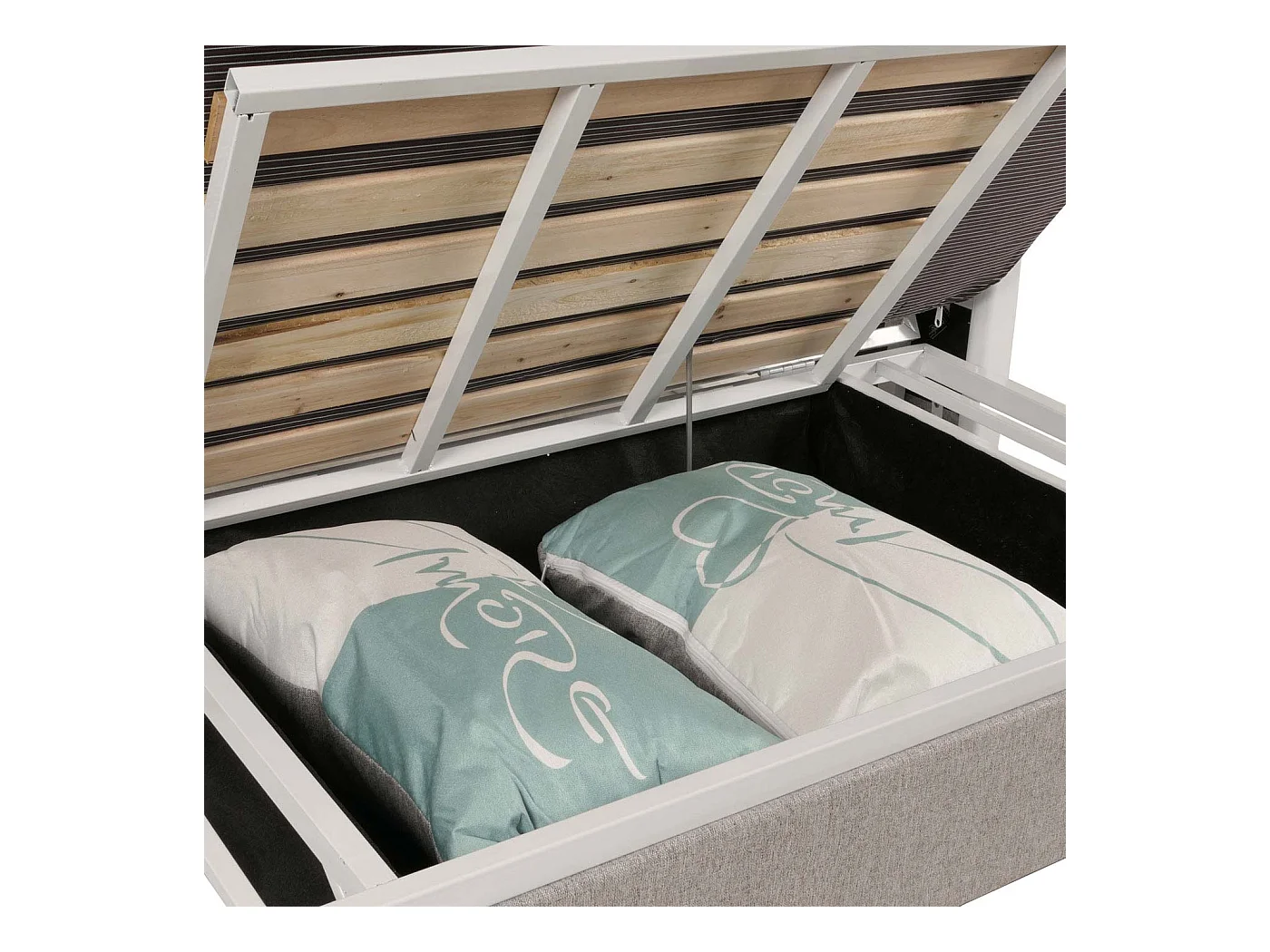 Schlafsofa MCW-M83, Stoff/Textil hellgrau