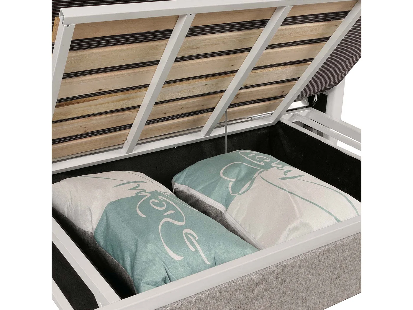 Schlafsofa MCW-M83, Stoff/Textil hellgrau