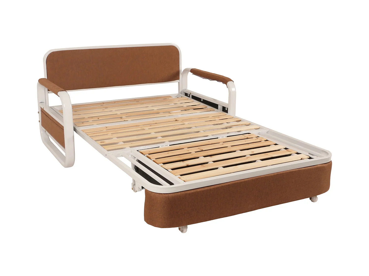 Schlafsofa MCW-M83, Stoff/Textil braun