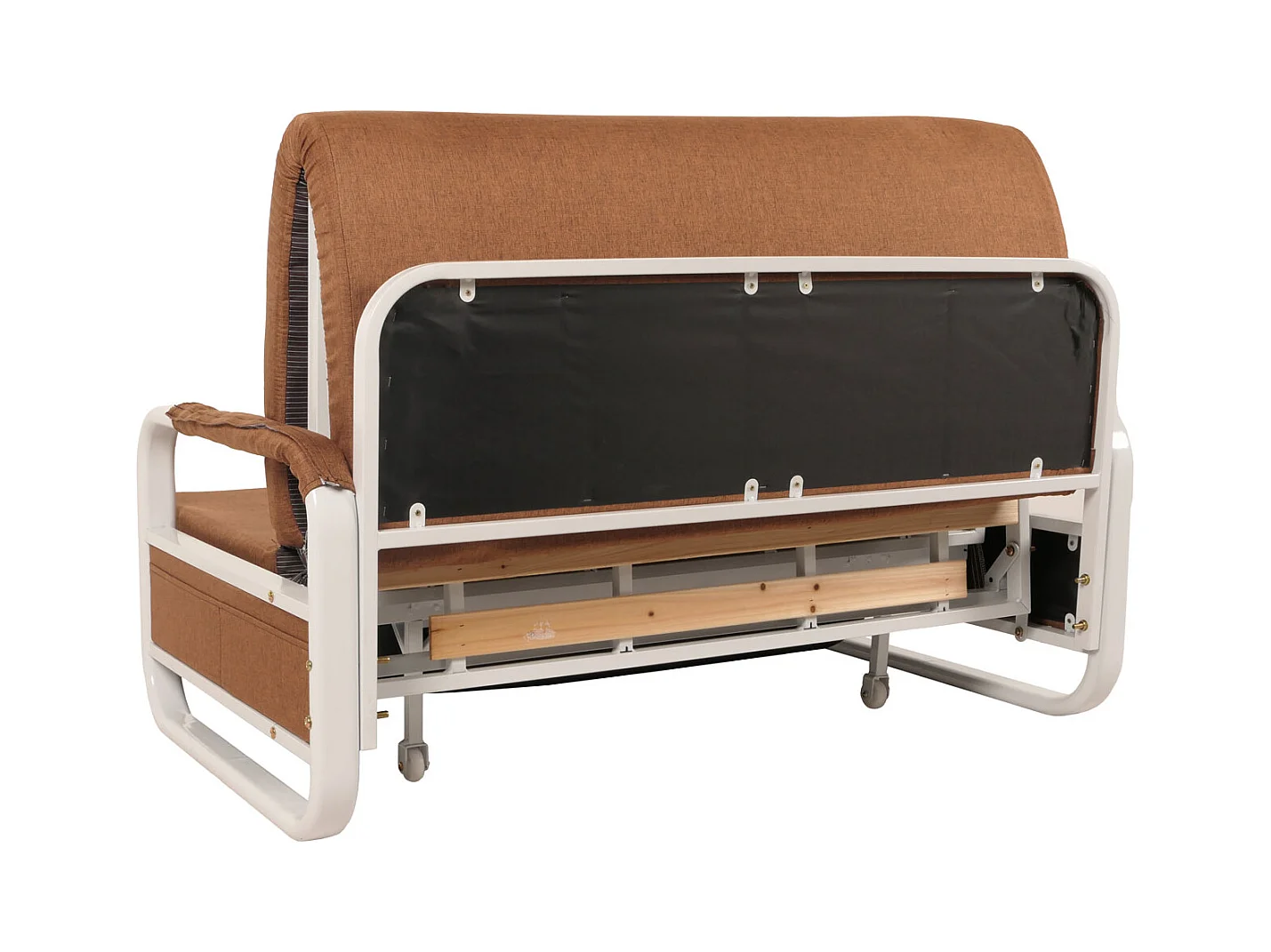 Schlafsofa MCW-M83, Stoff/Textil braun