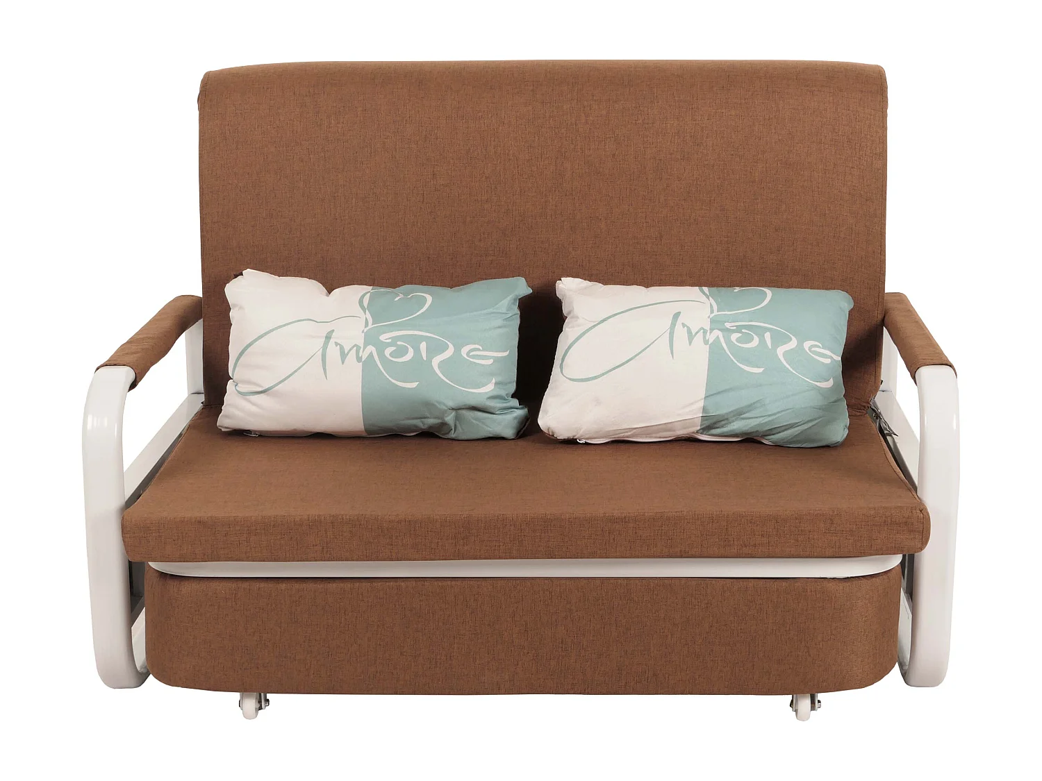 Schlafsofa MCW-M83, Stoff/Textil braun