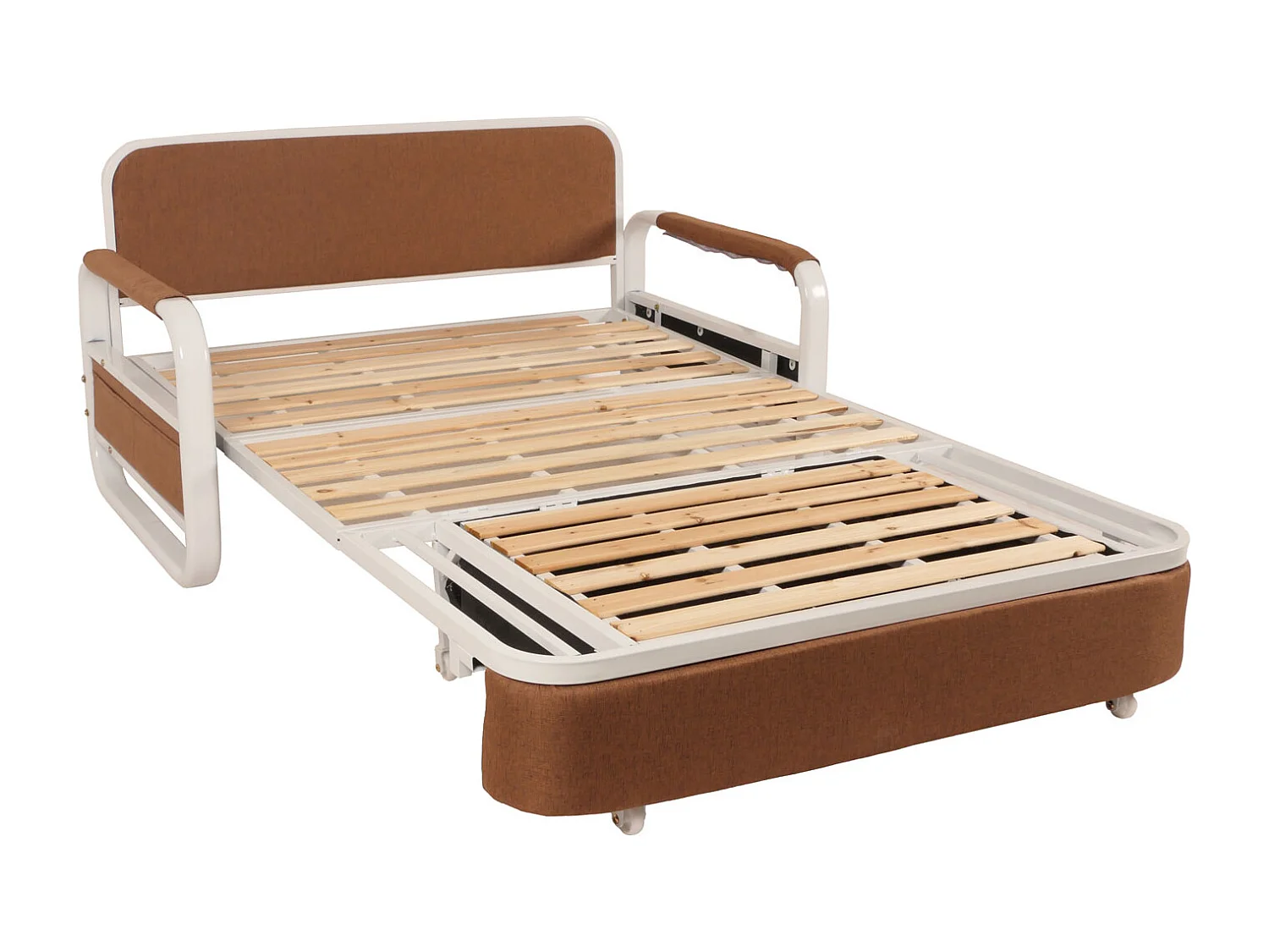 Schlafsofa MCW-M83, Stoff/Textil braun