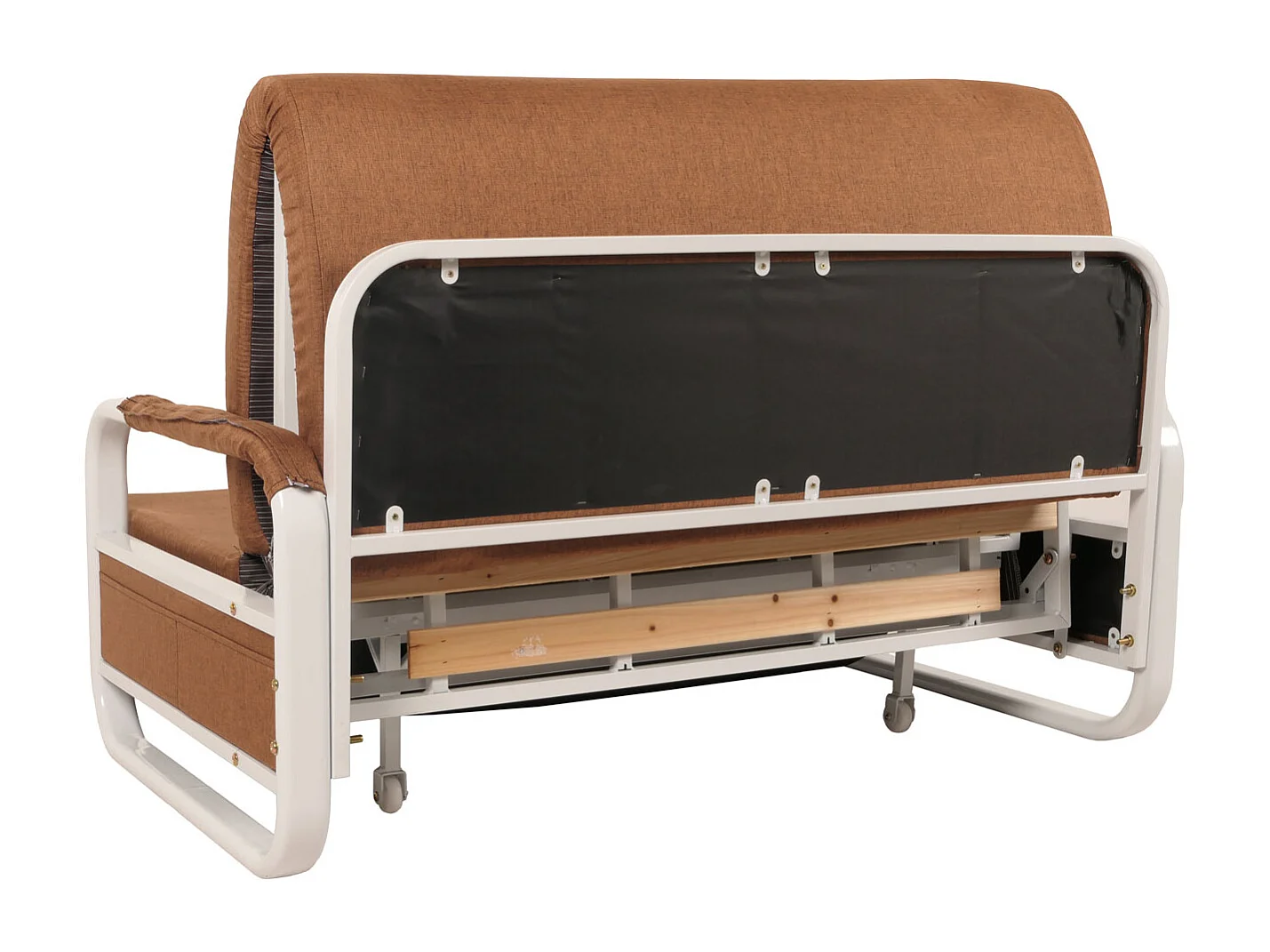 Schlafsofa MCW-M83, Stoff/Textil braun